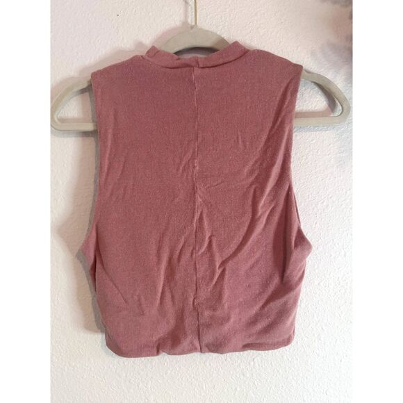 Reformation Mock Neck Knit Cropped Tank Top - Picture 2 of 5